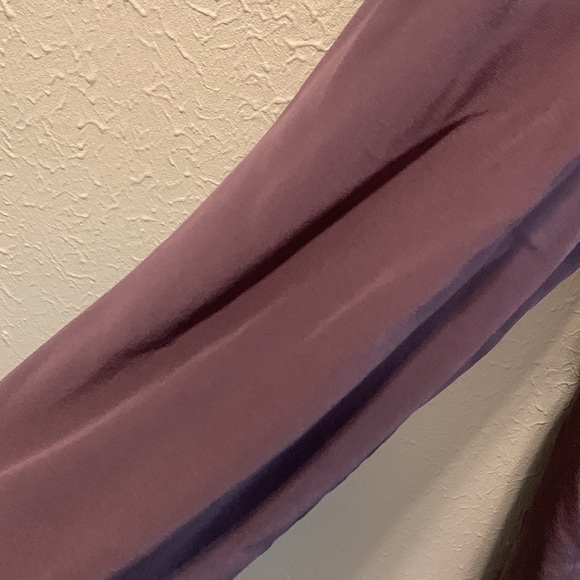 J Jill Aubergine Silk Tunic Top Plum Purple Long Sleeve Women’s Sz Large - Picture 3 of 10